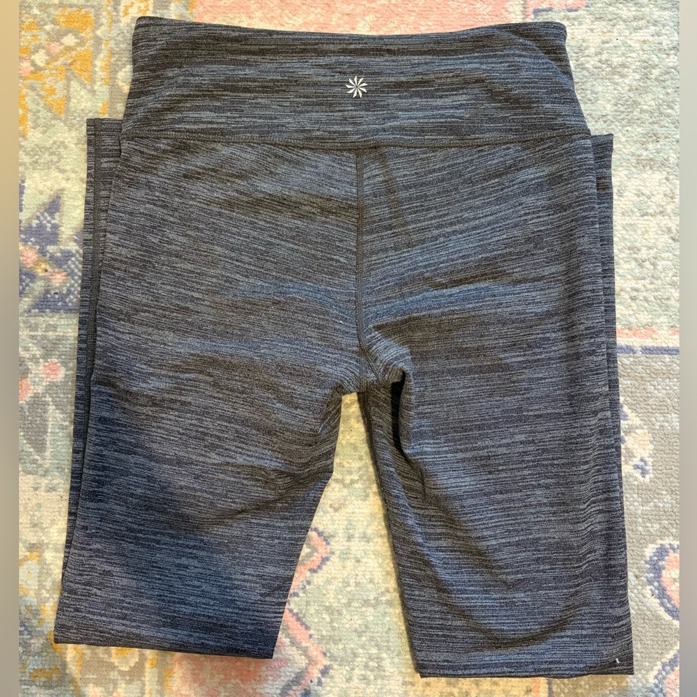 Athleta Charcoal Striped Leggings